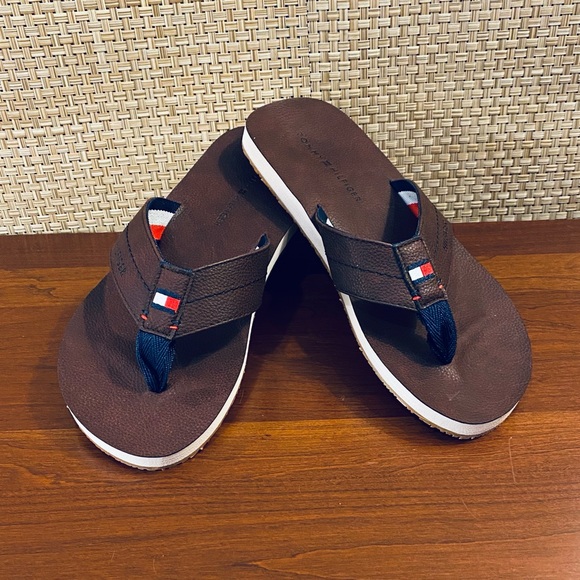 🌟5xHP🌟Tommy Hilfiger Microflag Brown Flip Flop - Picture 12 of 12